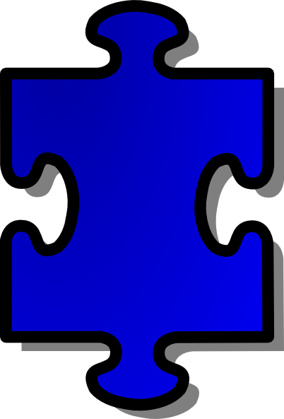 Jigsaw Blue Puzzle Piece clip art Free Vector