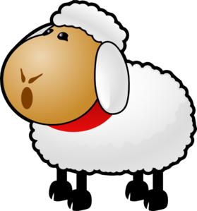 White Sheep clip art - vector clip art online, royalty free ...