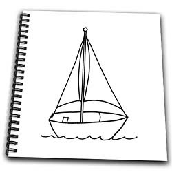 Sailboat Outline Art Drawing - Drawing Book 8 X 8 Inch ...
