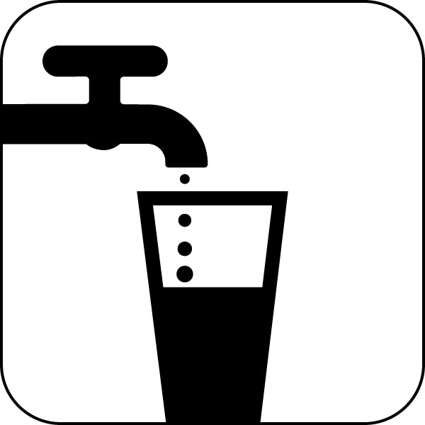 Drinking Water: Visual Symbol, Icon, Pictogram signage for ...