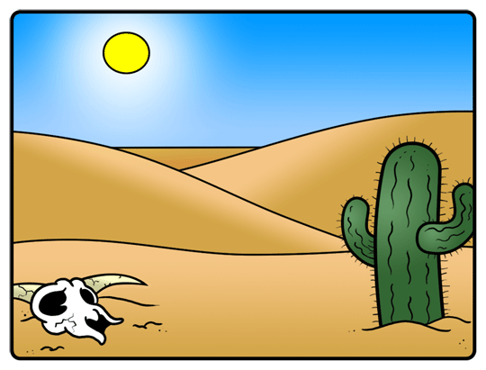 Draw a Cartoon Desert