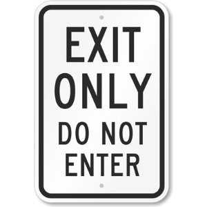 My Parking Sign K-6612 Heavy Duty Aluminum Rectangle Exit Sign ...