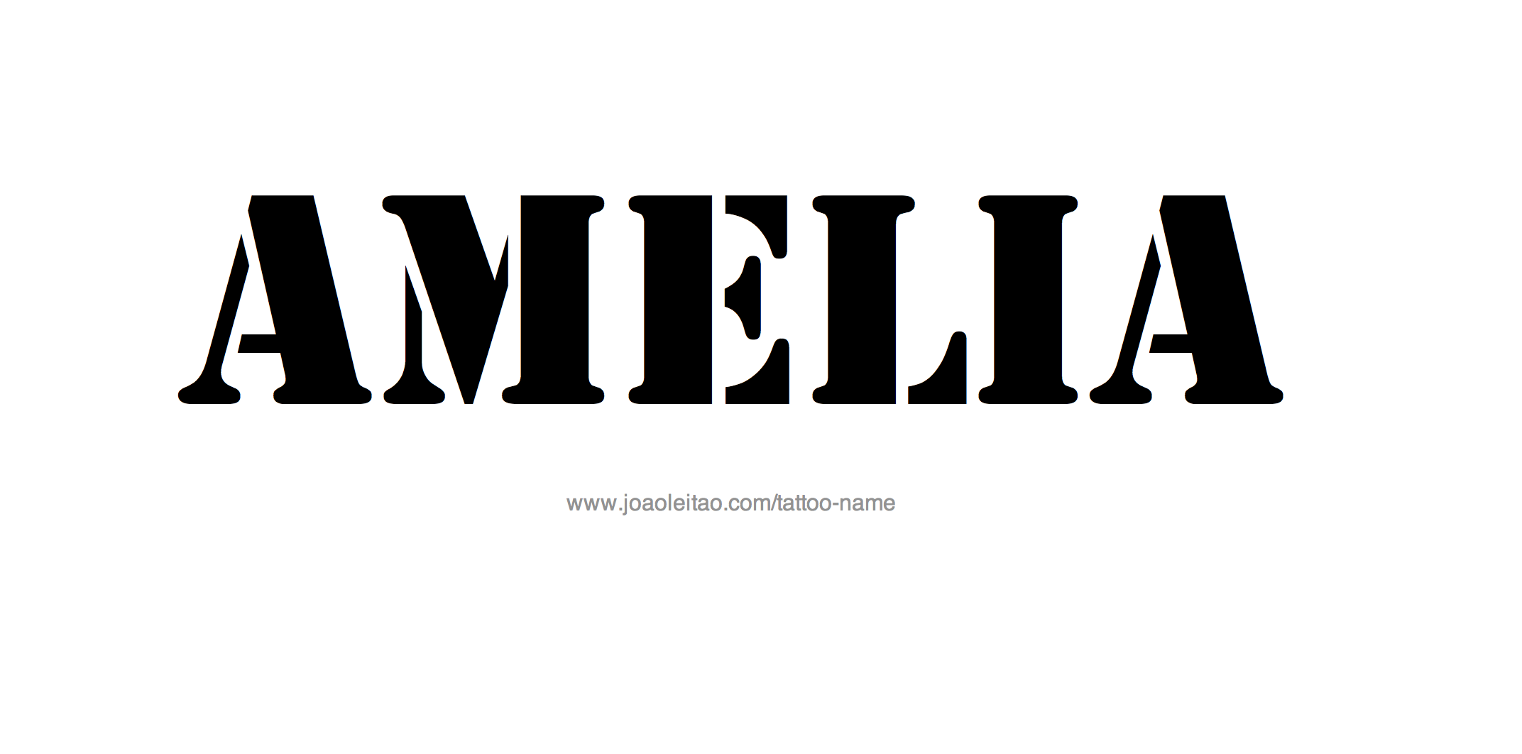 Amelia Name Tattoo Designs