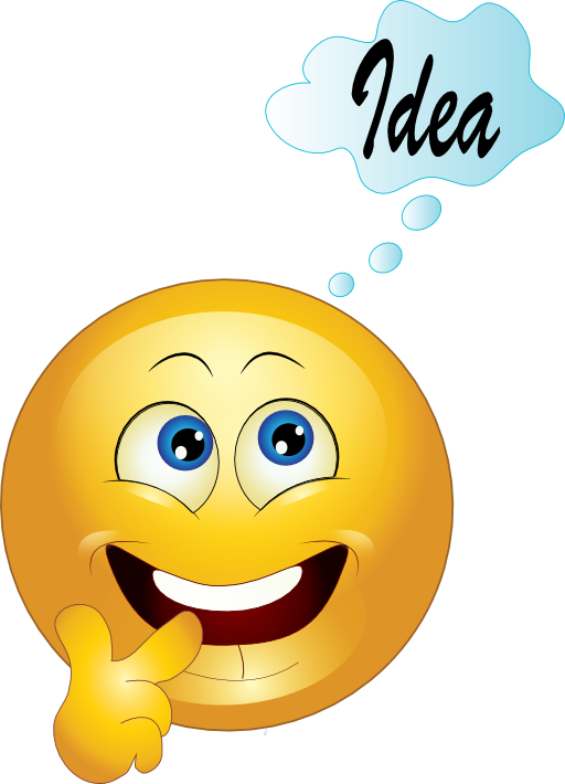 Thinking smiley clipart