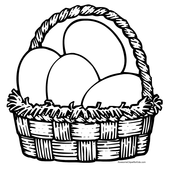 Empty Easter Basket Clipart