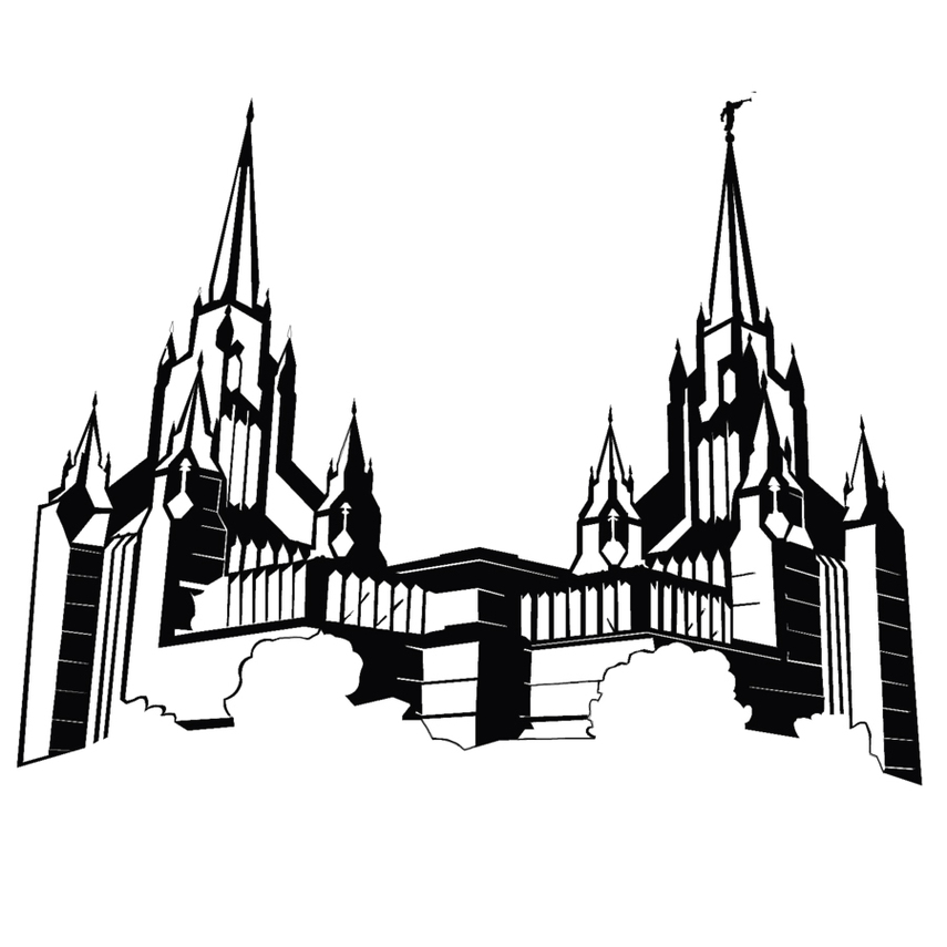 Lds Temple Silhouette Clipart - Free to use Clip Art Resource