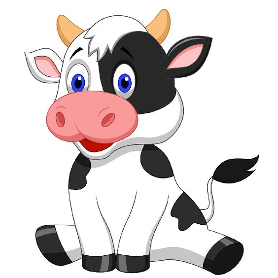 Funny Farmyard Cows Clip Art Images Are On A Transparent ...