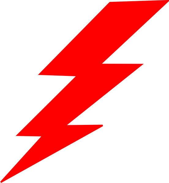 Red Lightning Bolt Clipart - Free Clipart Images