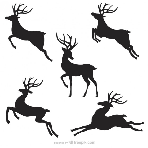 Reindeer silhouette clipart