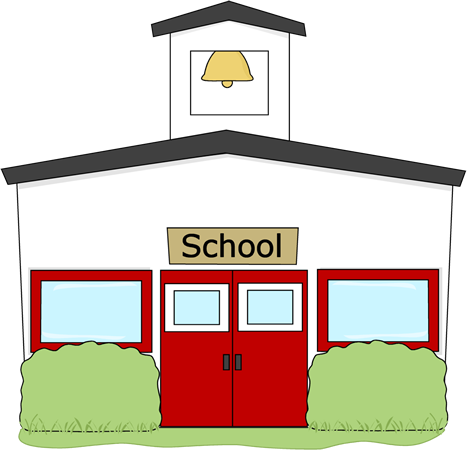 Entrance to school clipart