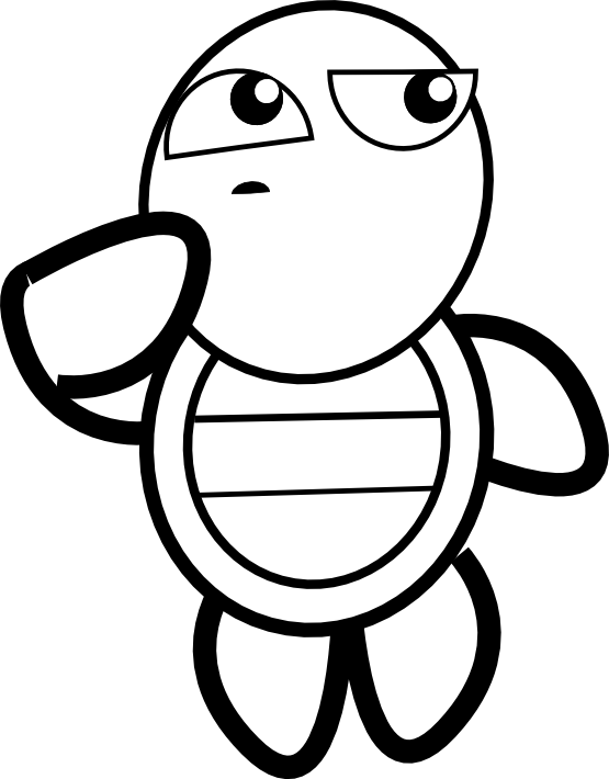 Turtle Clip Art Black And White - Free Clipart Images