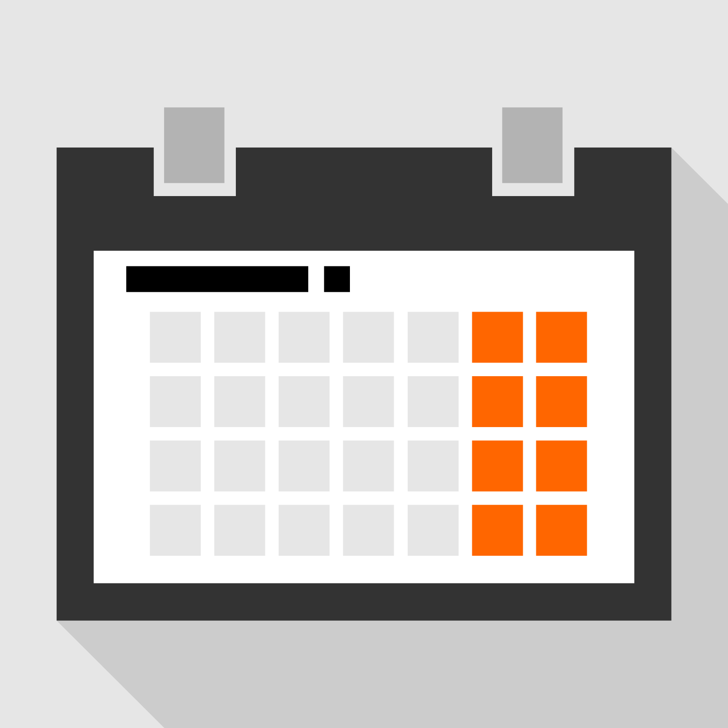 Vector for free use: Flat calendar