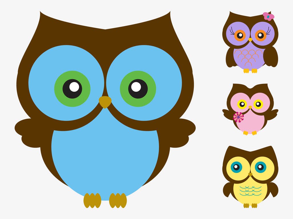 Cartoon Vector Owls Vector Art & Graphics | freevector.com