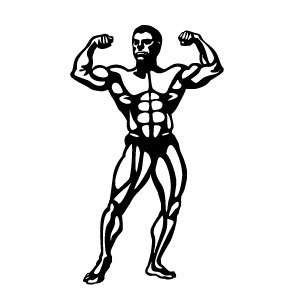 Bodybuilder Muscle Man Clipart