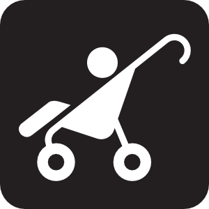 Stroller Black Clip Art - vector clip art online ...