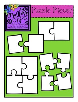 Free Clipart! Puzzle Piece Templates! Includes black and white ...