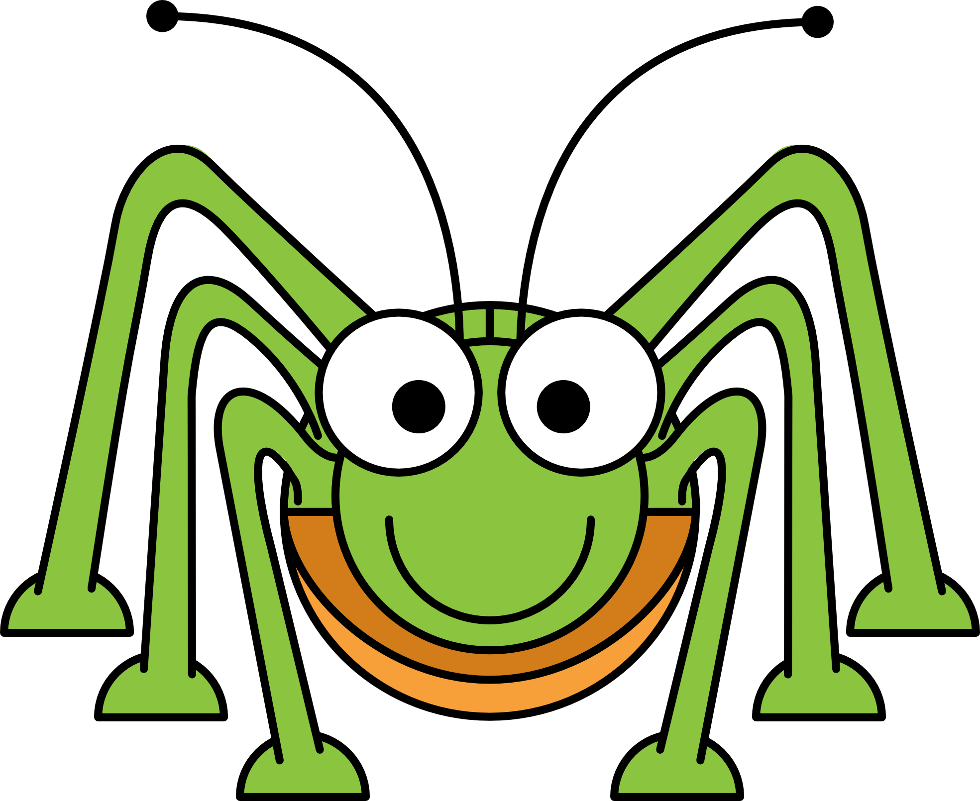 cartoon grasshopper coloring book colouring SVG