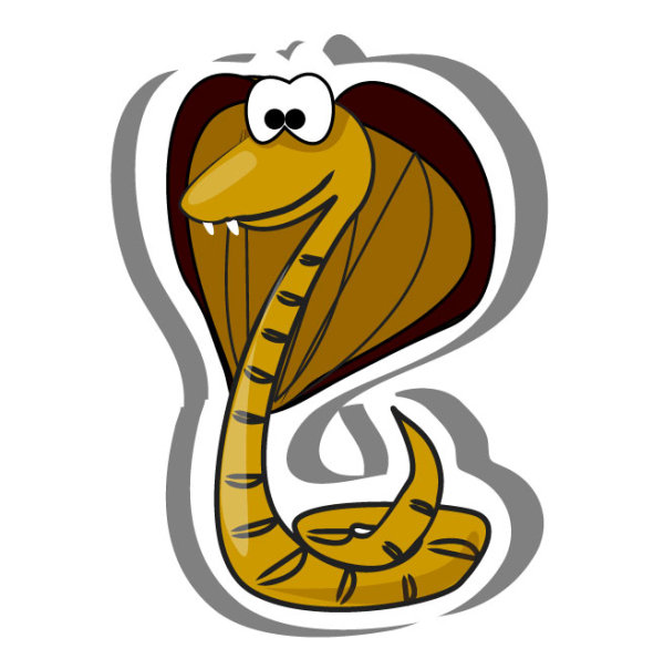 Elements of Funny cartoon Cobra vector 01 - Vector Animal free ...