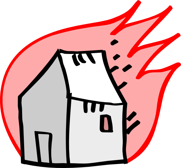 Burning House Clip Art - vector clip art online ...