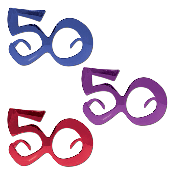 50th Birthday Metallic Fanci Frames | Wally's Party Supply Store