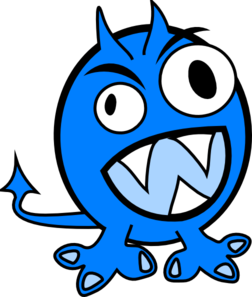 Blue Monster clip art - vector clip art online, royalty free ...
