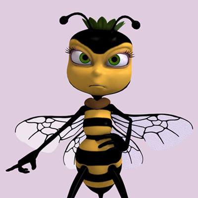 cartoon mean queen bee