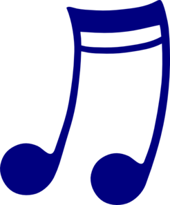 Blue Music Note Clip Art - vector clip art online ...