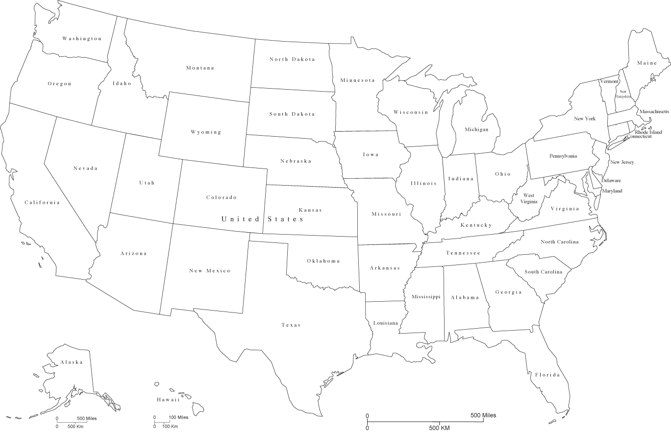 Vector United States Outline