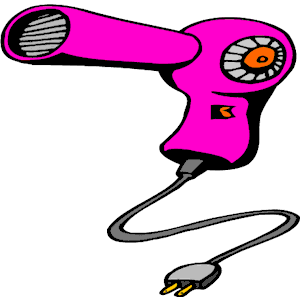 Animated clipart blow dryer