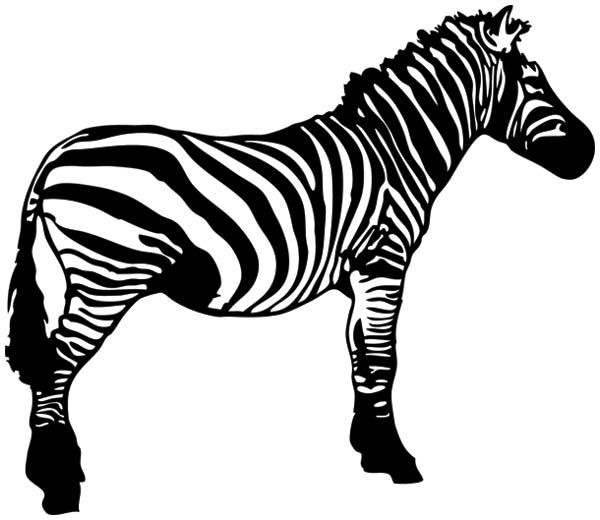 Zebra Silhouette Clip Art - Free Clipart Images