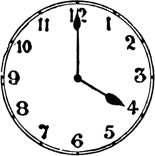 7 o clock clipart