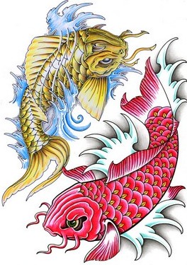 Free Cartoon Koi Fish Tattoo Designs | Tattoobite.com