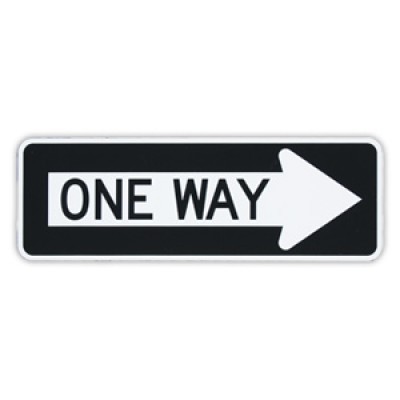 R6-1R One Way Traffic Sign - Horizontal - Right