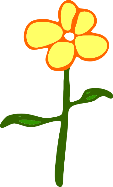 Yellow Cartoon Flower Clip Art - vector clip art ...