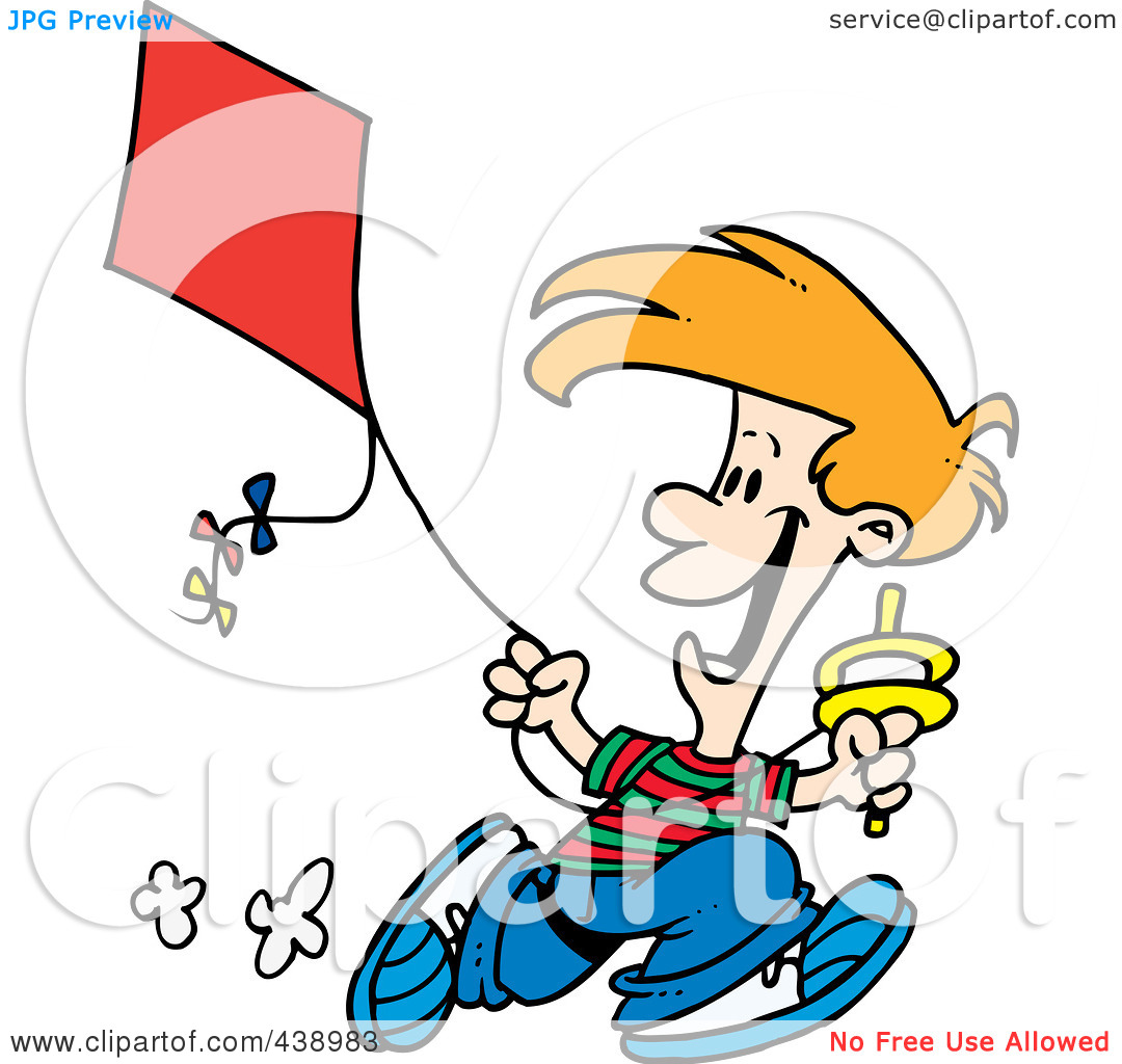 fly a kite cartoon