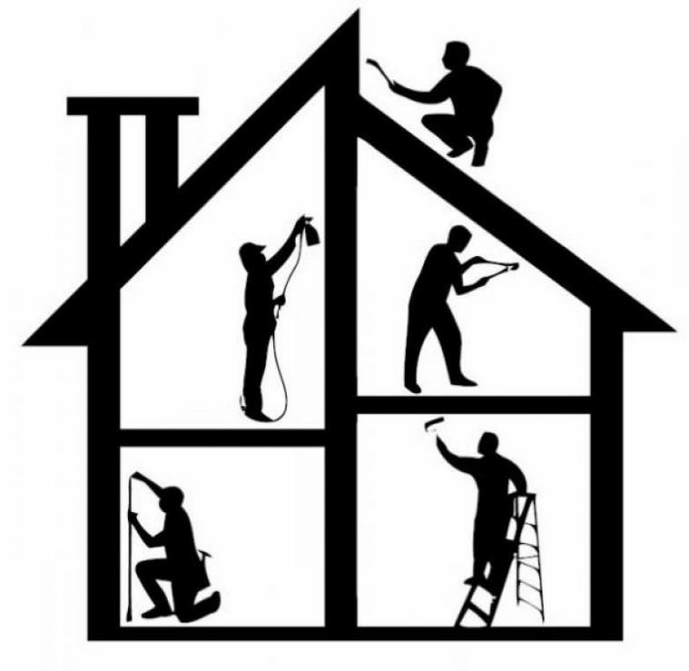 Clipart house logo handyman