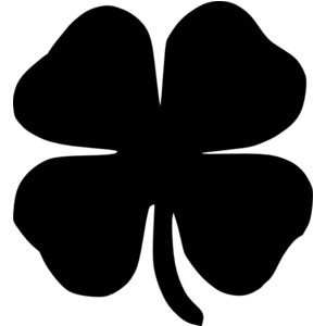 Four Leaf Clover Black clip art - vector clip art online, ro ...