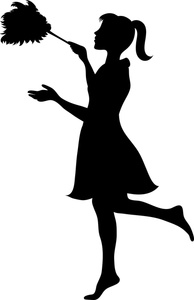 Girl Cleaning Silhouette - ClipArt Best