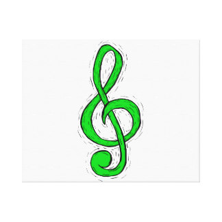 Treble Clef Wrapped Canvas Prints | Zazzle