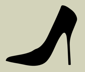 High Heel Silhouette With Cream Background clip art - vector clip ...