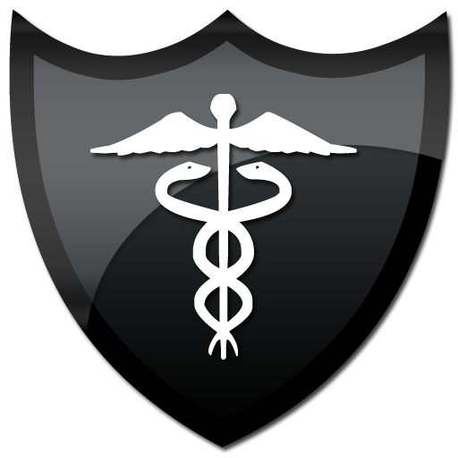 Caduceus black shield clipart image - ipharmd. ...