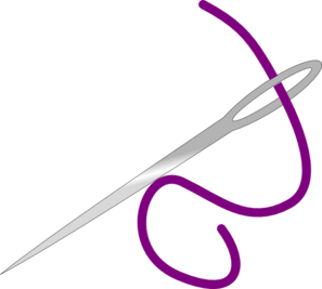 Needle & Purple Thread clip art - vector clip art online, royalty ...