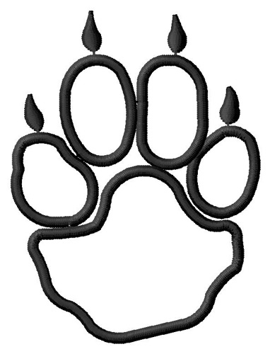 Animals Embroidery Design: Coyote Paw Outline from Grand Slam Designs
