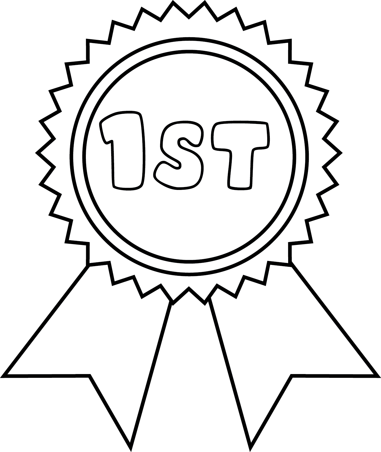 1st' Rosette Medal Digital Stamp - ClipArt Best - ClipArt Best