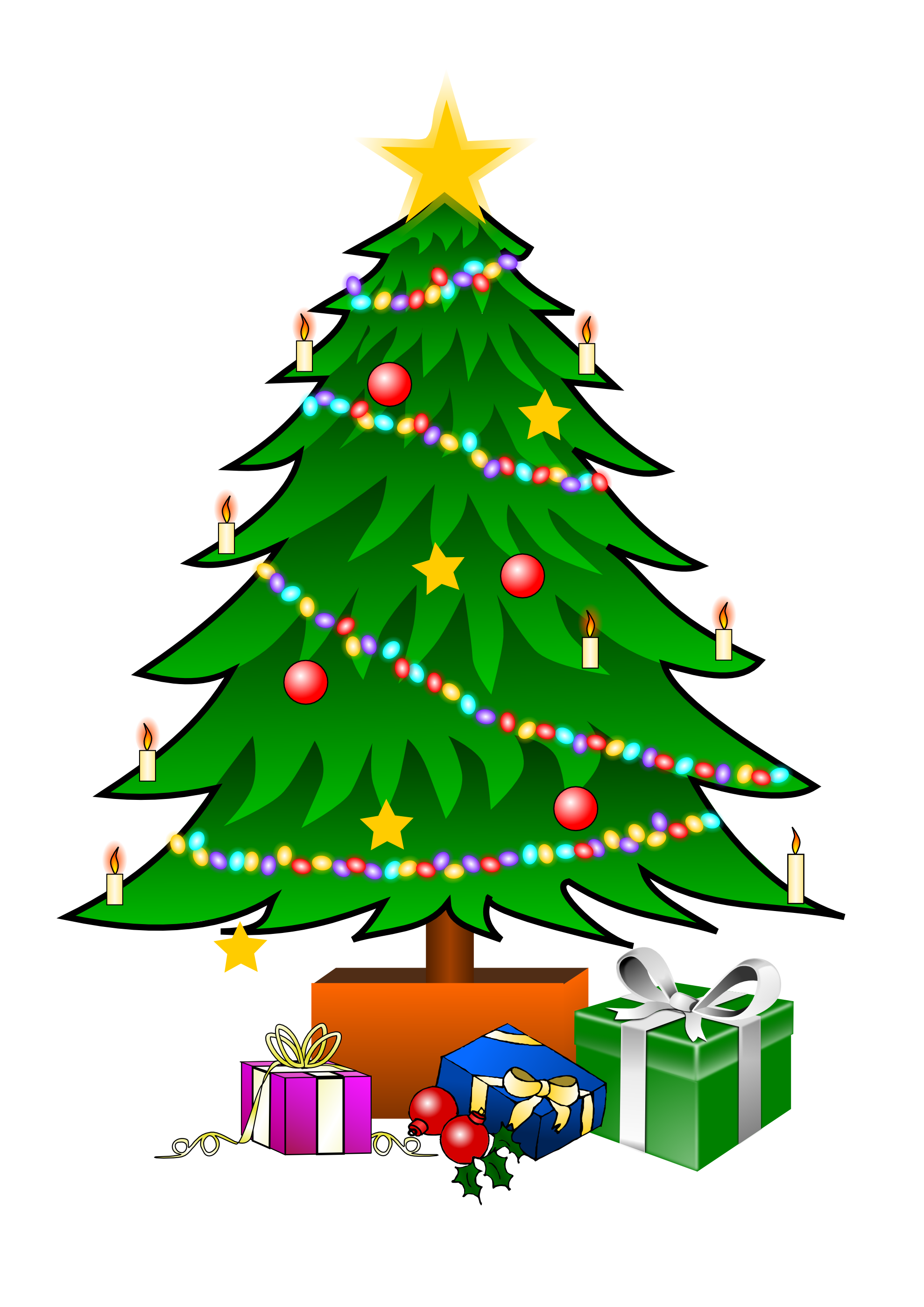 Free vector christmas tree clipart