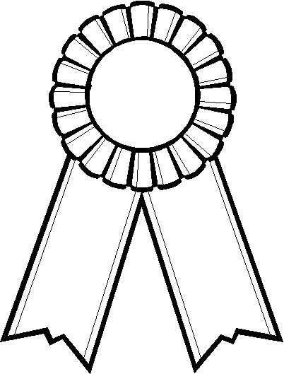 Blue Ribbon Coloring Book Page - Free Clipart Images