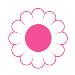 Free Clipart Image of a White and Pink Daisy - Polyvore