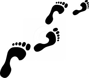 3 Foot Step Clipart