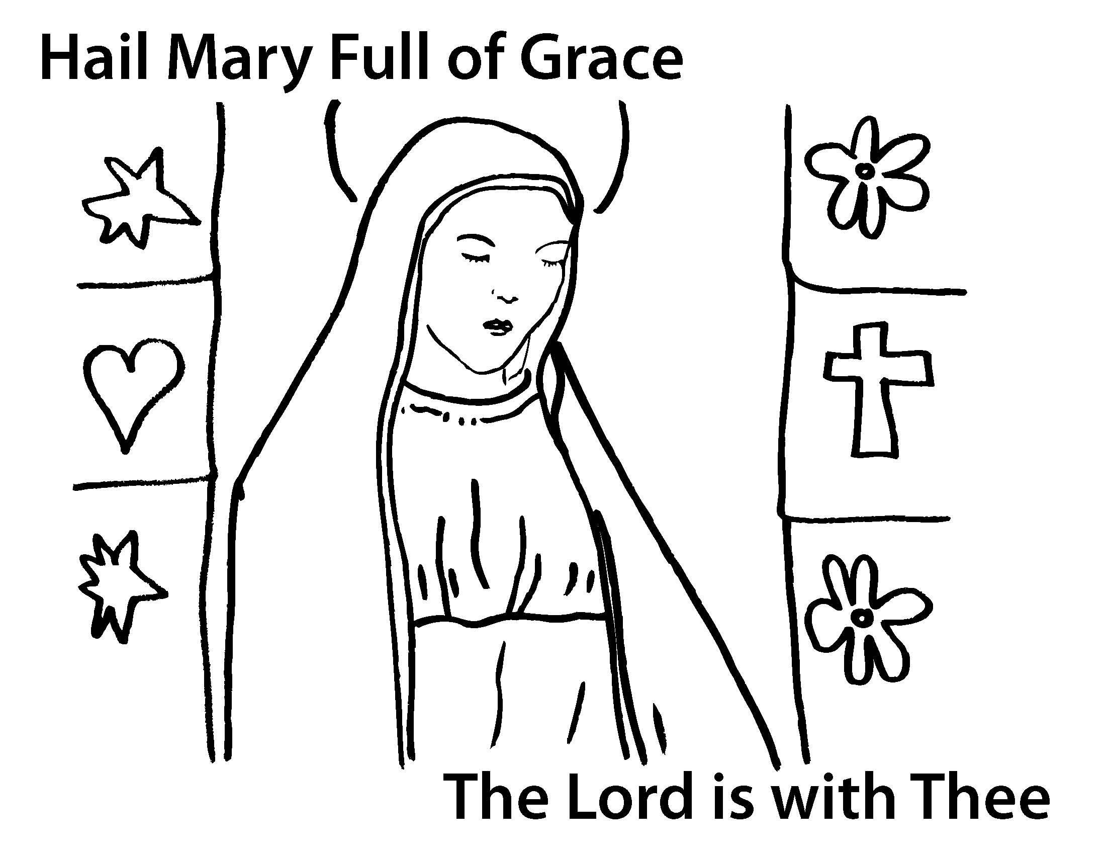 Mother Mary Coloring Pages