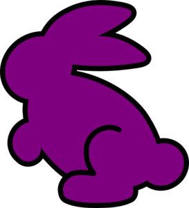 Dark Pink Bunny Clip Art - vector clip art online ...